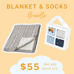 BUNDLE | Blanket & Socks | Silver Knit & Handsome