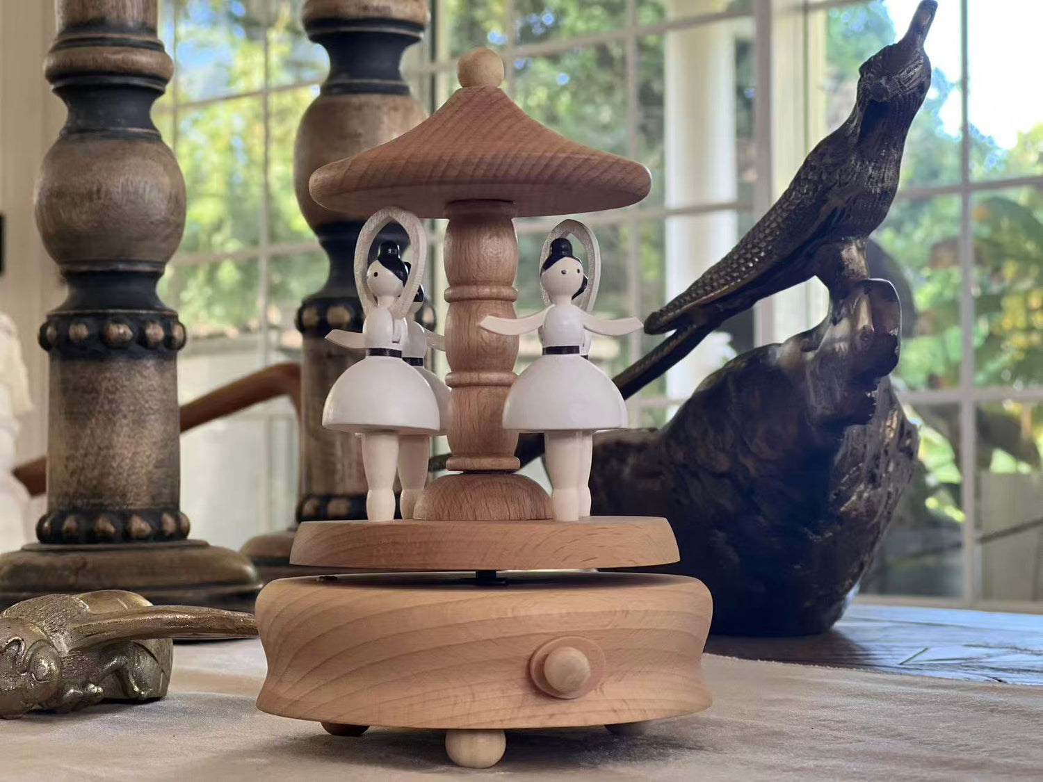 LITTLE MIA | Wooden Musical Carousel | Ballerina