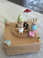 LITTLE MIA | Wooden Music Box | Two Bunnies