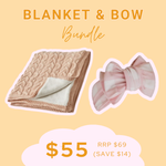 BUNDLE | Blanket & Topknot | Pink Clay & Pink Gingham
