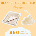 BUNDLE | Blanket & Comforter | Beige & Cloud