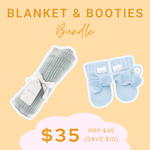 BUNDLE | Blanket & Booties | Blue