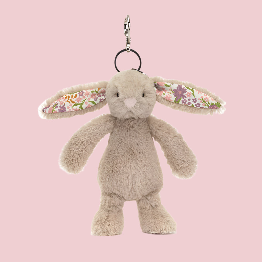 JELLYCAT | Bag Charm | Bashful Bunny | Blossom Beige 'Petal'