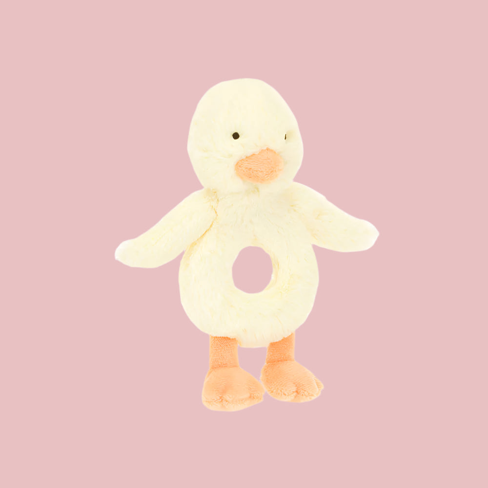 JELLYCAT Baby | Ring Rattle | Bashful Duckling
