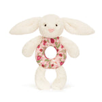 JELLYCAT Baby | Ring Rattle | Bashful Bunny Cream Berry