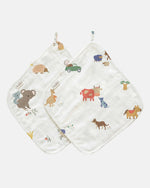 Baby Washcloth Muslin-2pcs Arcadia Station Hands