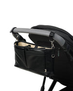 OIOI | Signature Pram Caddy | Black Dimple Vegan Leather