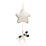 JELLYCAT Bashful Black & Cream Puppy Musical Pull