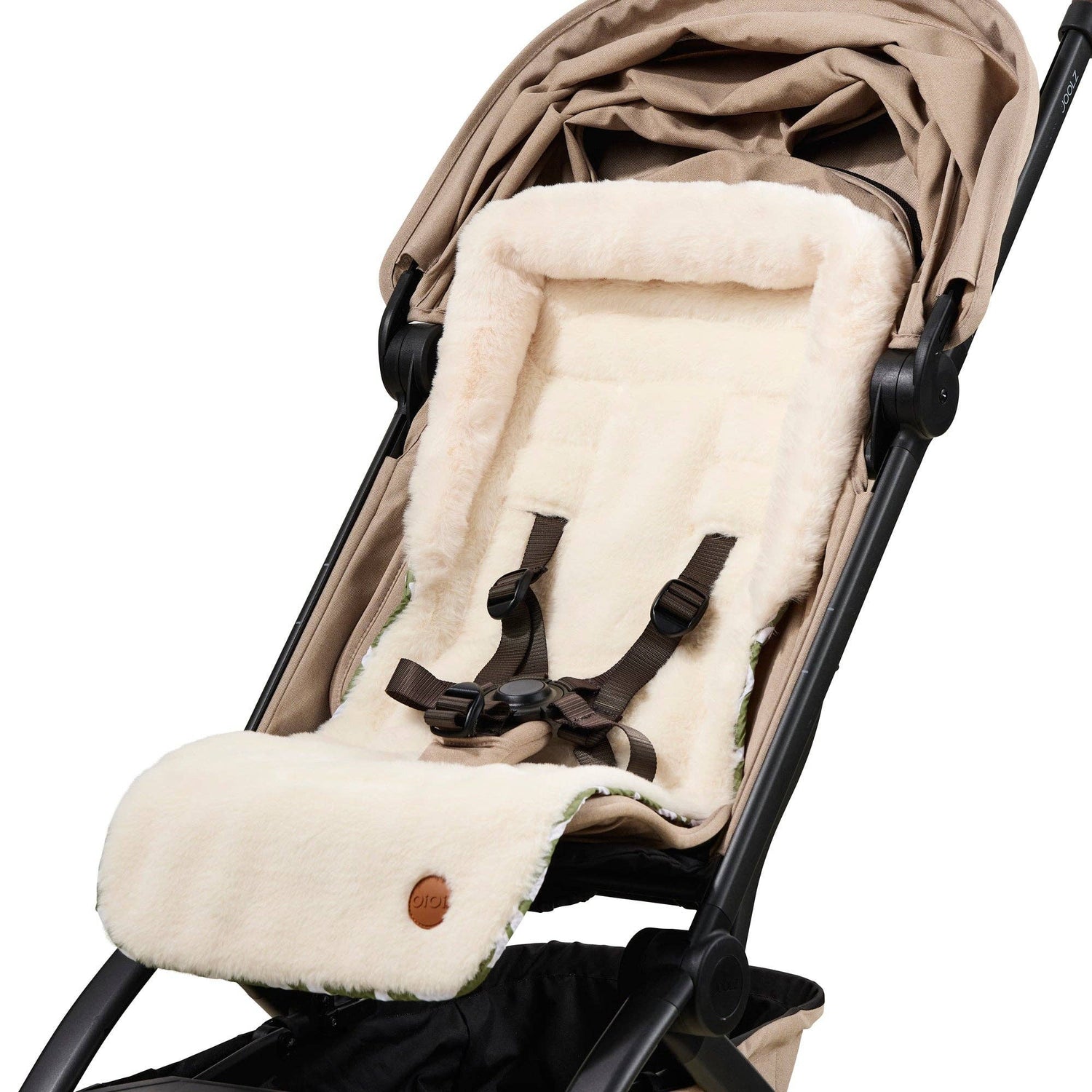 OIOI | Cozy Fleece Pram Liner | Green Squiggle