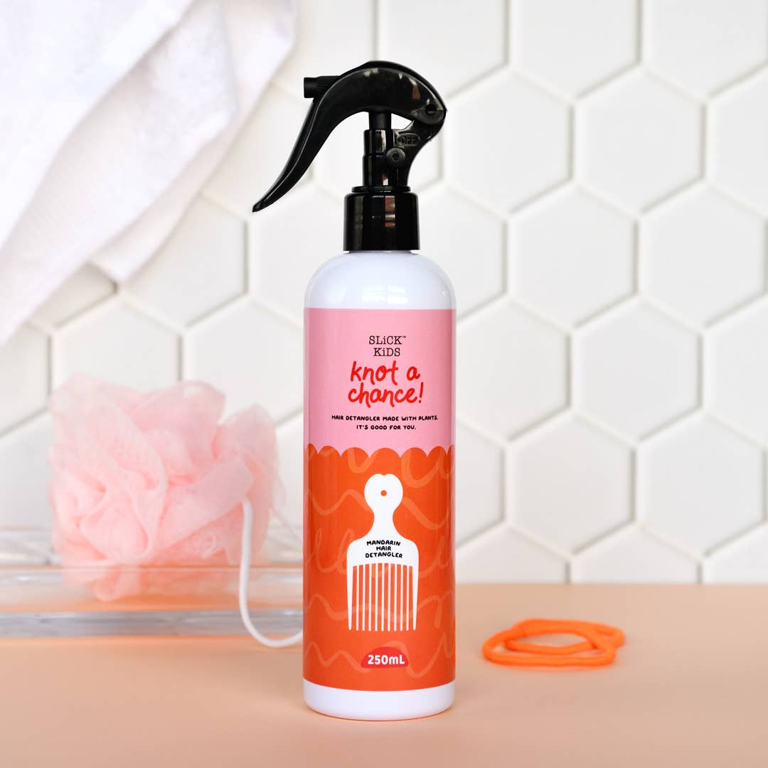 No Nasties Kids Natural Plant Based Hair Detangler in Mandarin and Grape