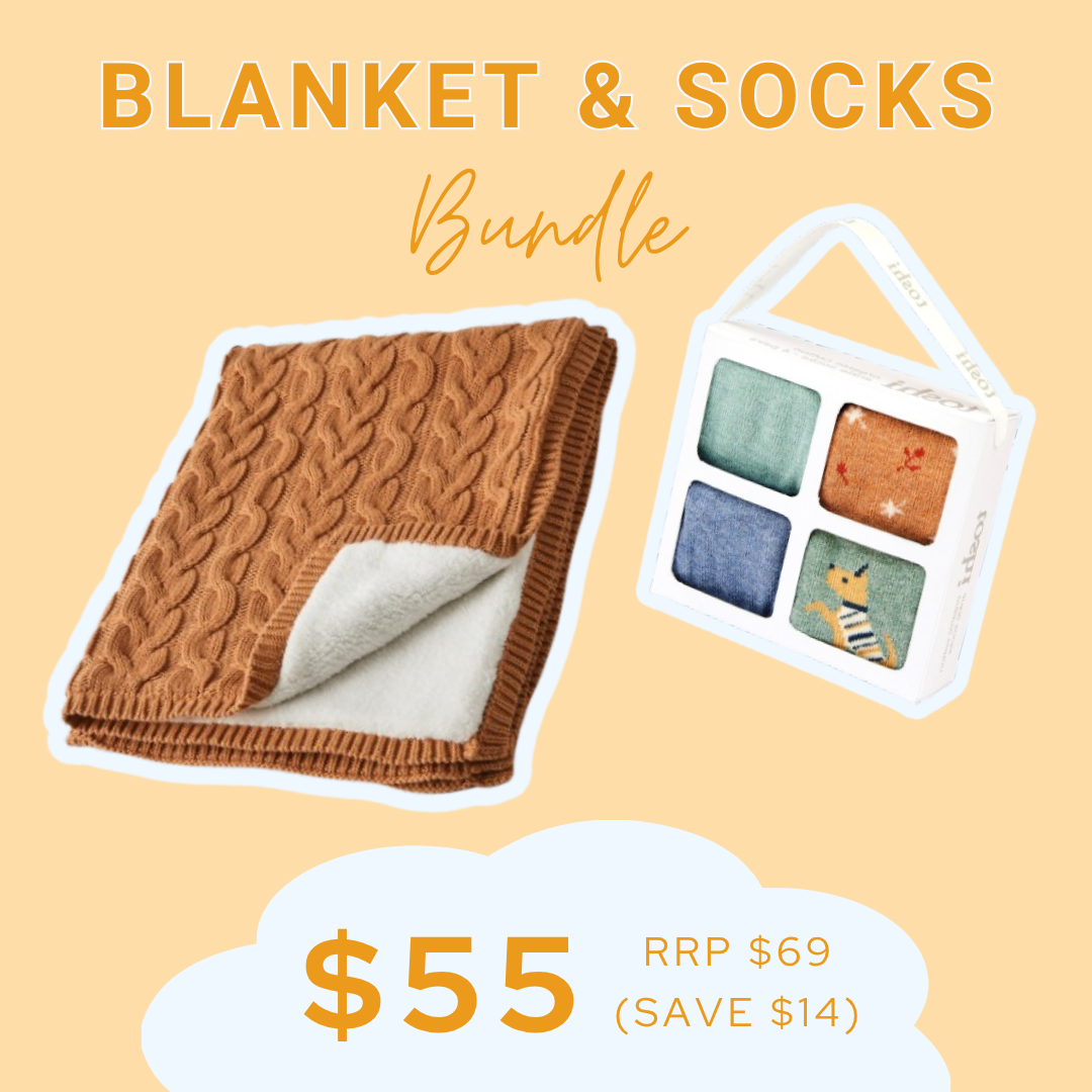 BUNDLE | Blanket & Socks | Biscuit Knit & Sunshine