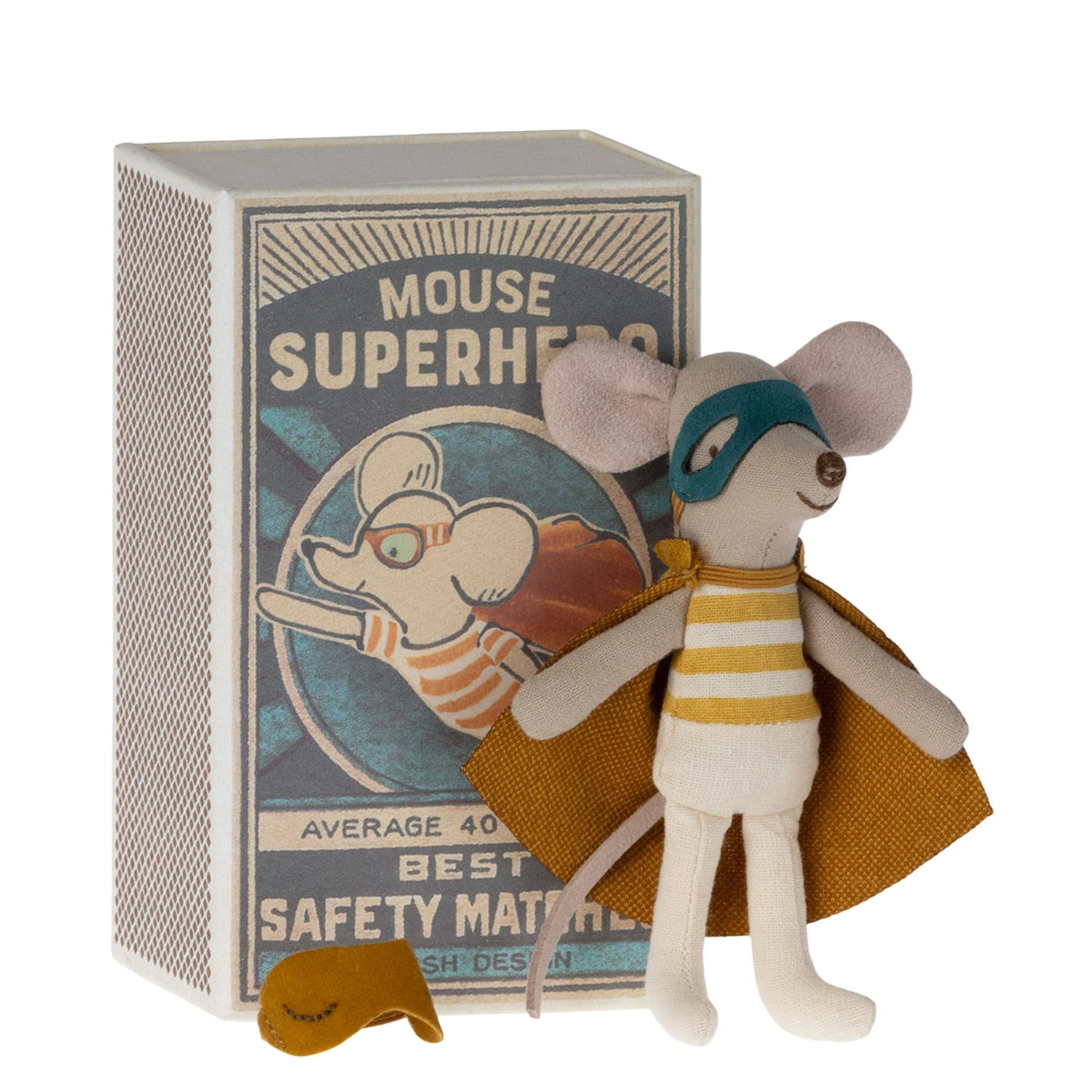 MAILEG | Super Hero Mouse in Matchbox