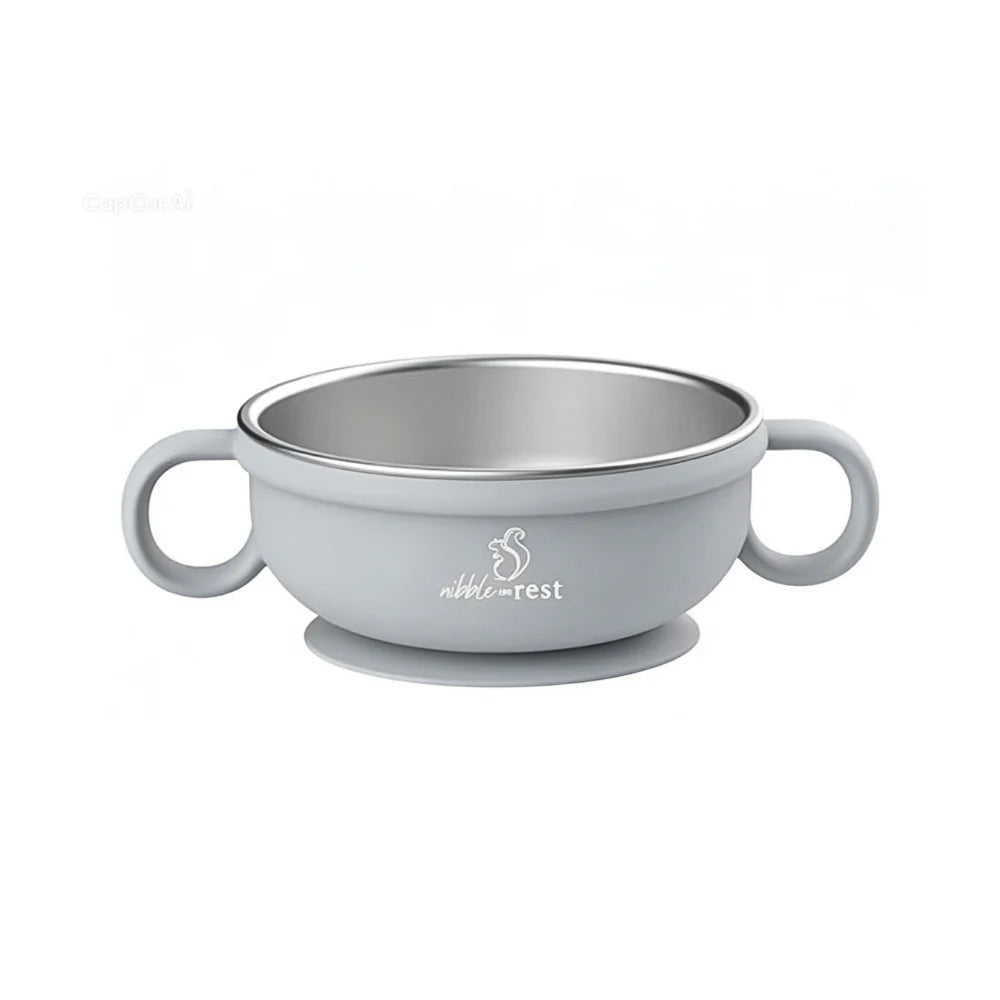 NIBBLE + REST | Stainless Steel and Suction Bowl