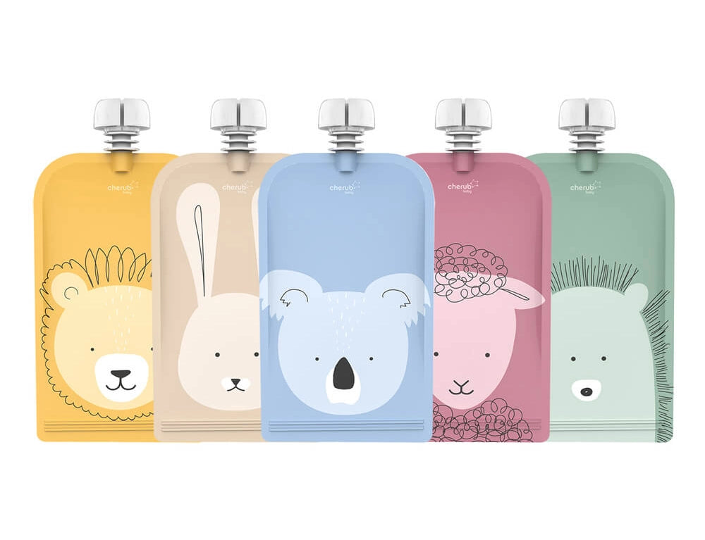 CHERUB BABY | On The Go Reusable Food Pouches | 150ml