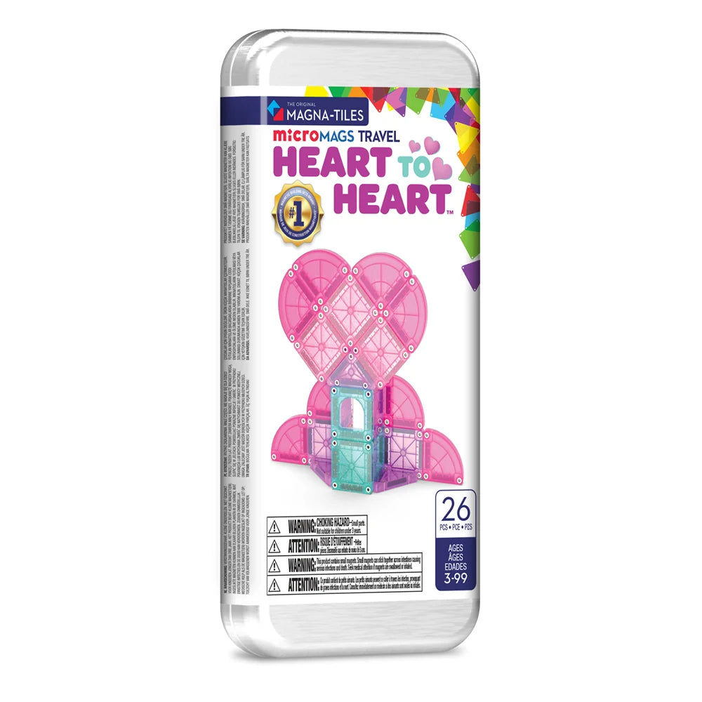 MAGNA-TILES | MicroMAGS Heart to Heart Travel Set 26pc