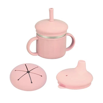 NIBBLE + REST | 4-in-1 Stainless Steel and Silicone Straw Cup
