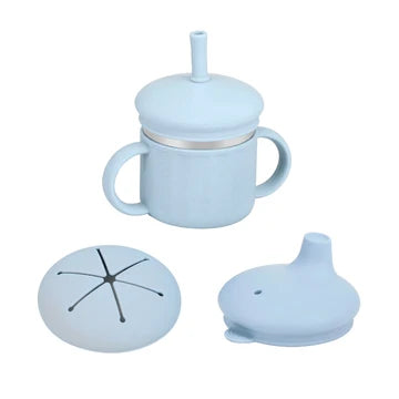 NIBBLE + REST | 4-in-1 Stainless Steel and Silicone Straw Cup