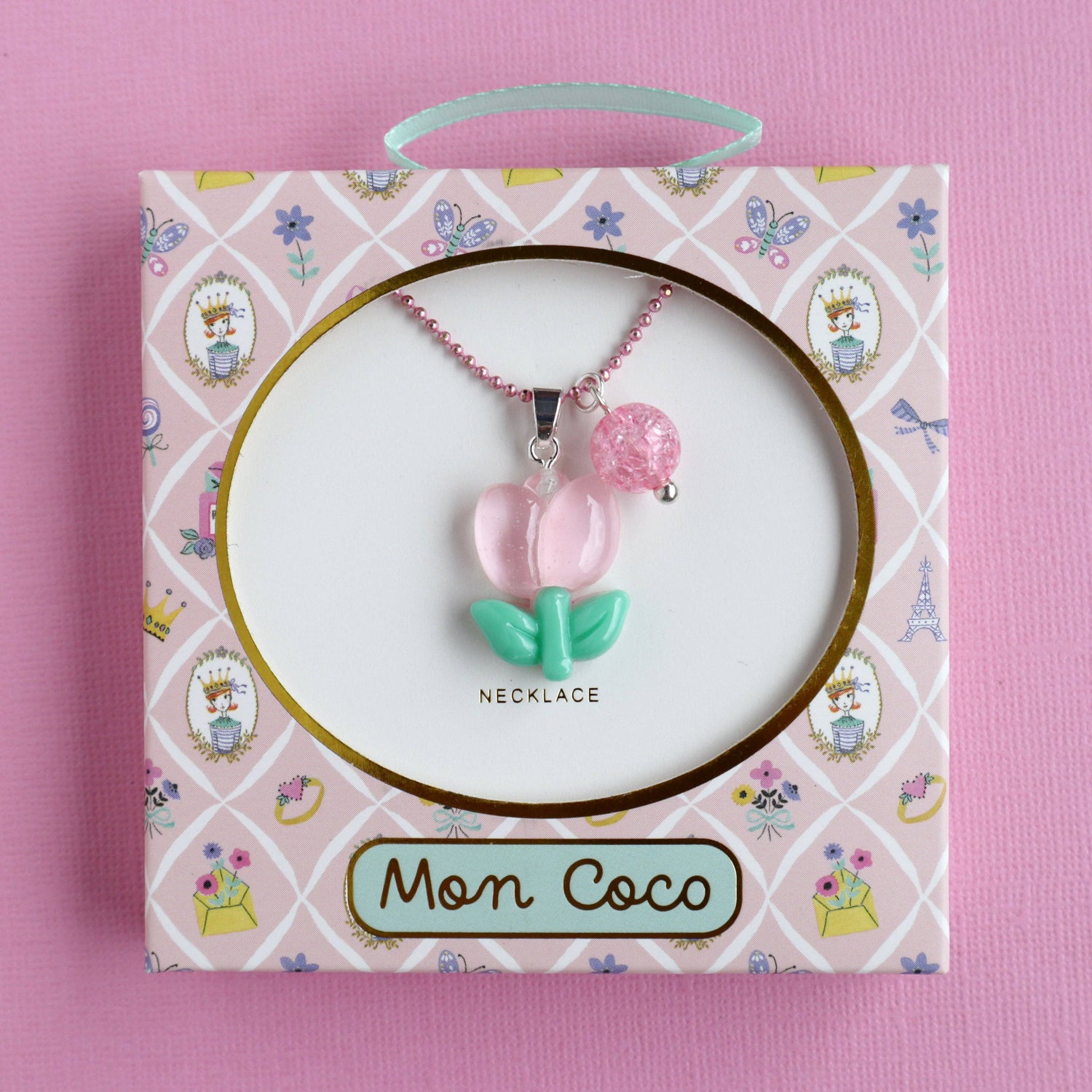 LAUREN HINKLEY | Pink Tulip Necklace