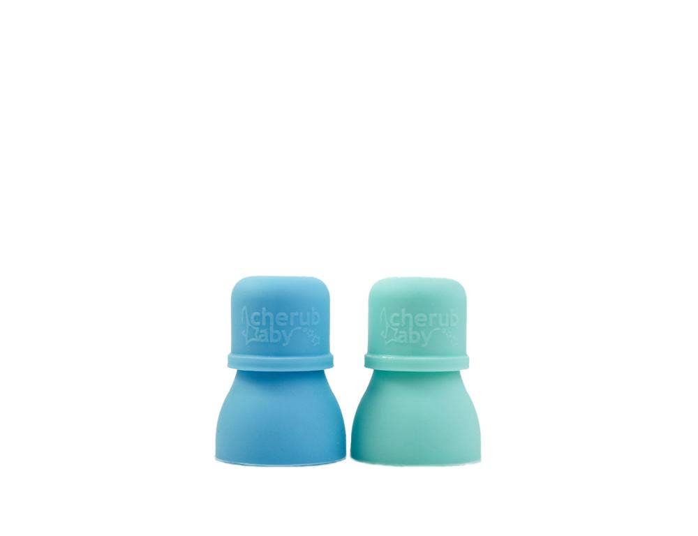 CHERUB BABY | Silicone Food Pouch Soft Spouts 2PK