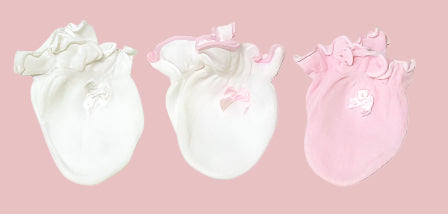 PLAYETTE | 3 Pack Newborn Essential Mittens