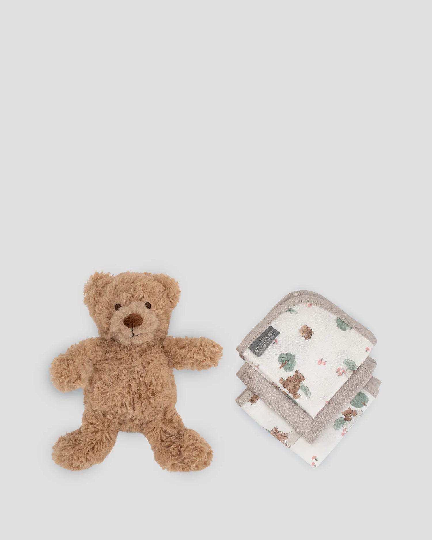LITTLE LINEN | Plush Toy & Face Washers Gift Set