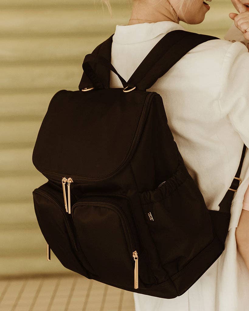 OIOI | Signature Nappy Backpack | Black Nylon