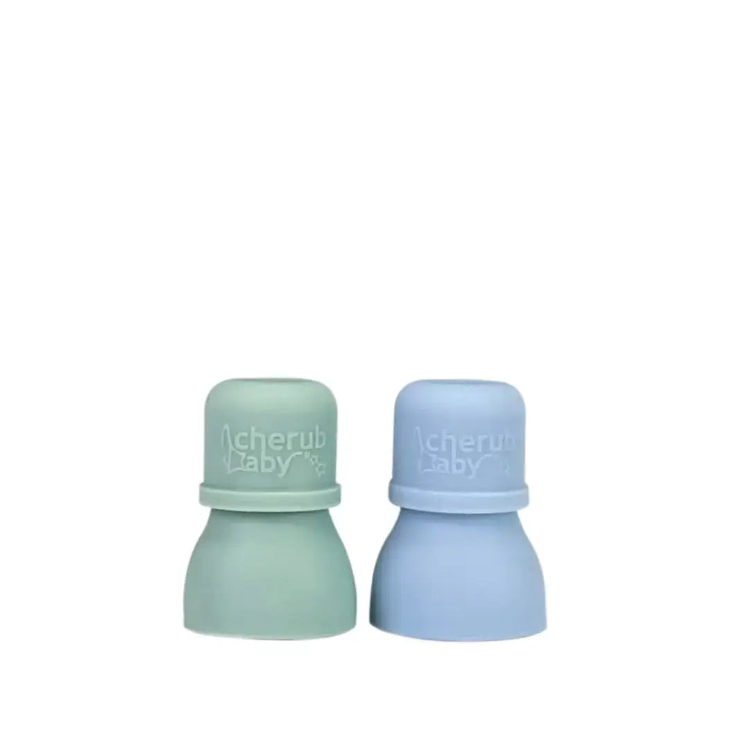 CHERUB BABY | Silicone Food Pouch Soft Spouts 2PK