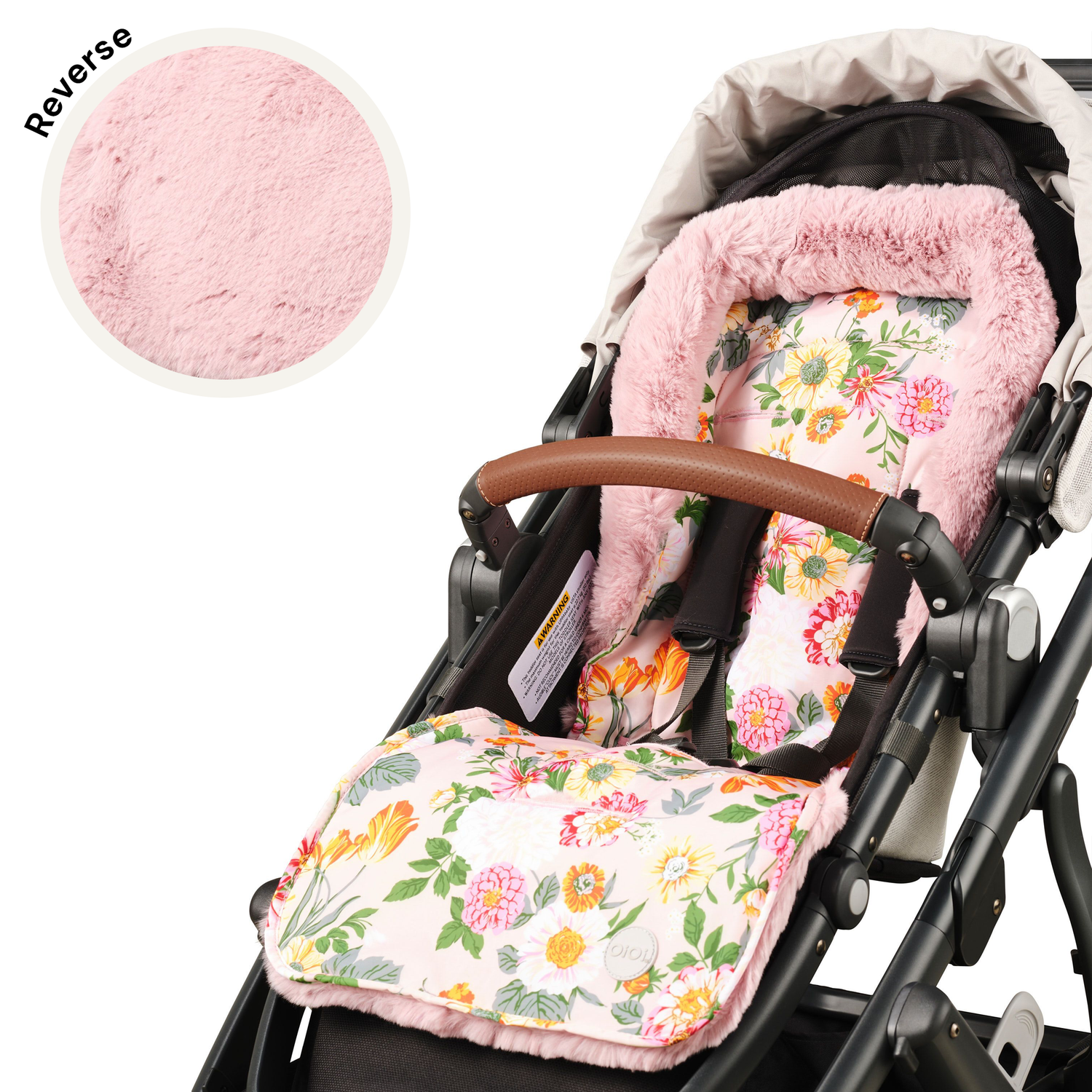 OIOI | Cozy Fleece Pram Liner | Garden Party