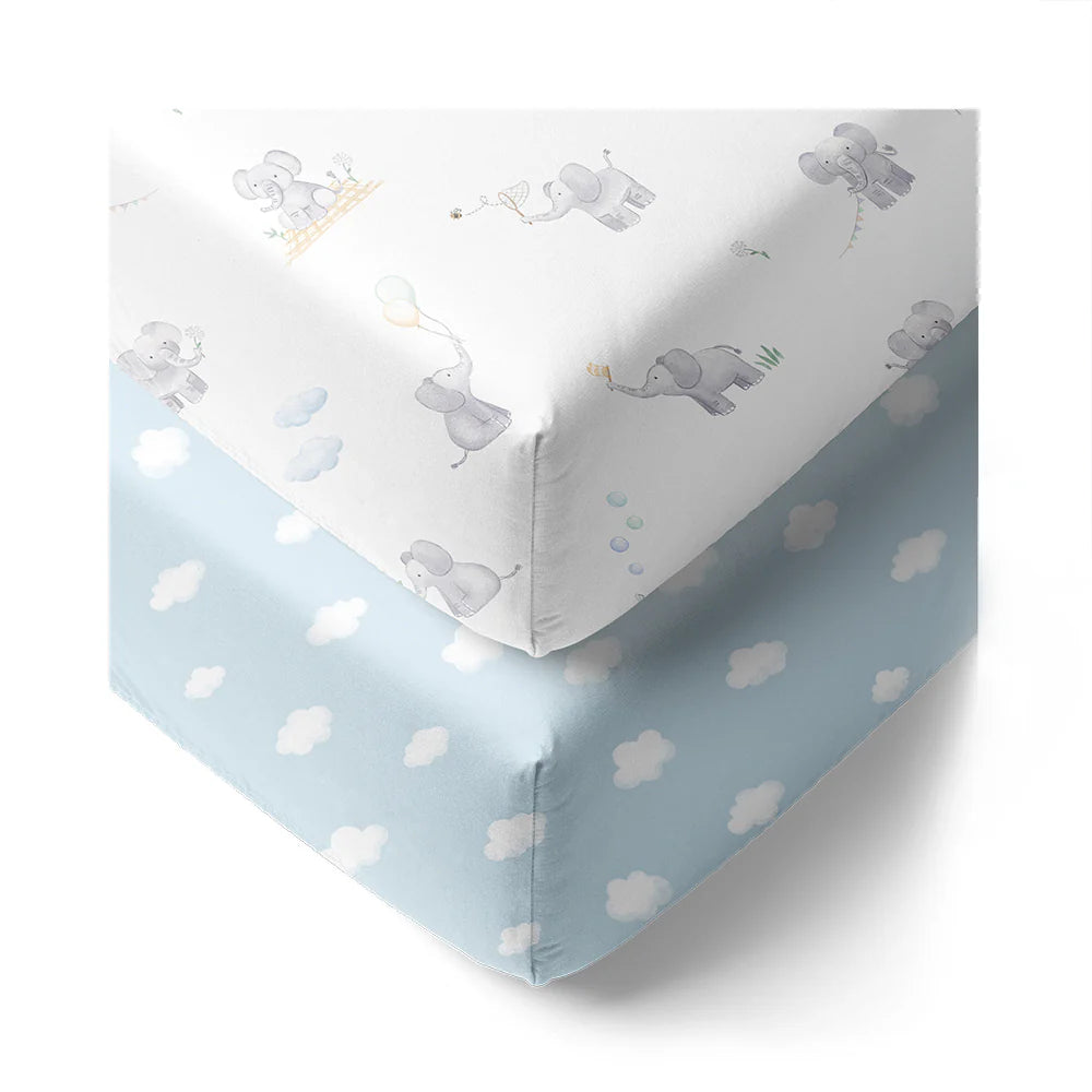 THE LIVING TEXTILES | Organic Cot Fitted Sheets 2pk