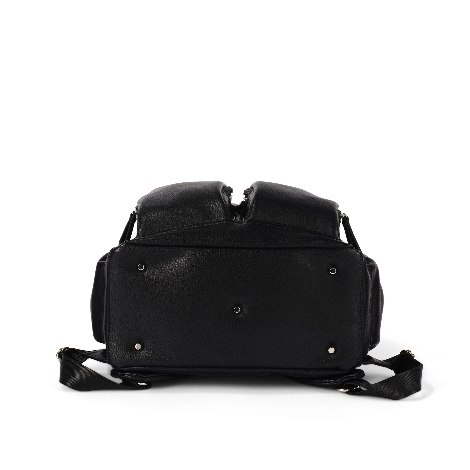 OIOI | Signature Nappy Backpack | Black Dimple Vegan Leather