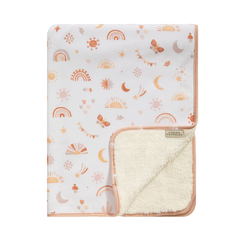 THE LIVING TEXTILES | Organic Jersey Sherpa Blanket