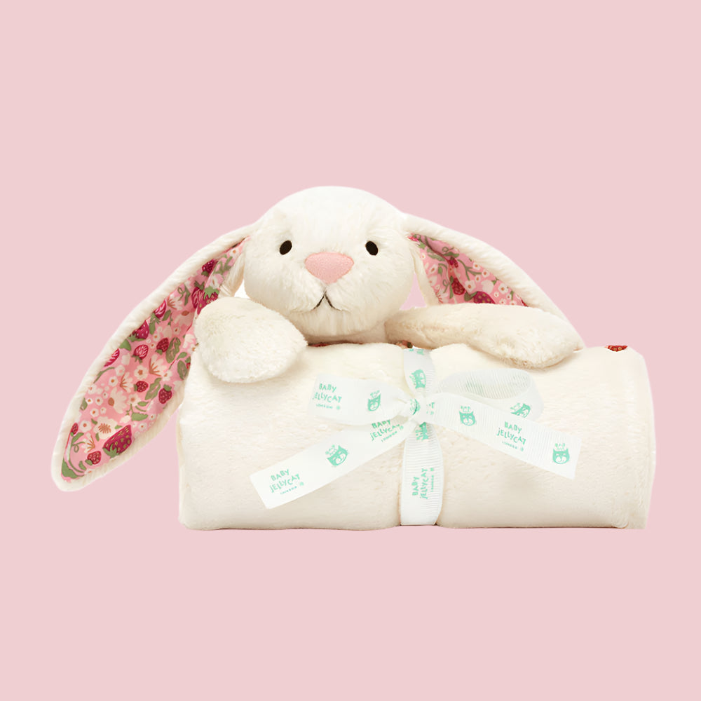 JELLYCAT Baby | Blankie | Blossom Cream Bunny "Berry"