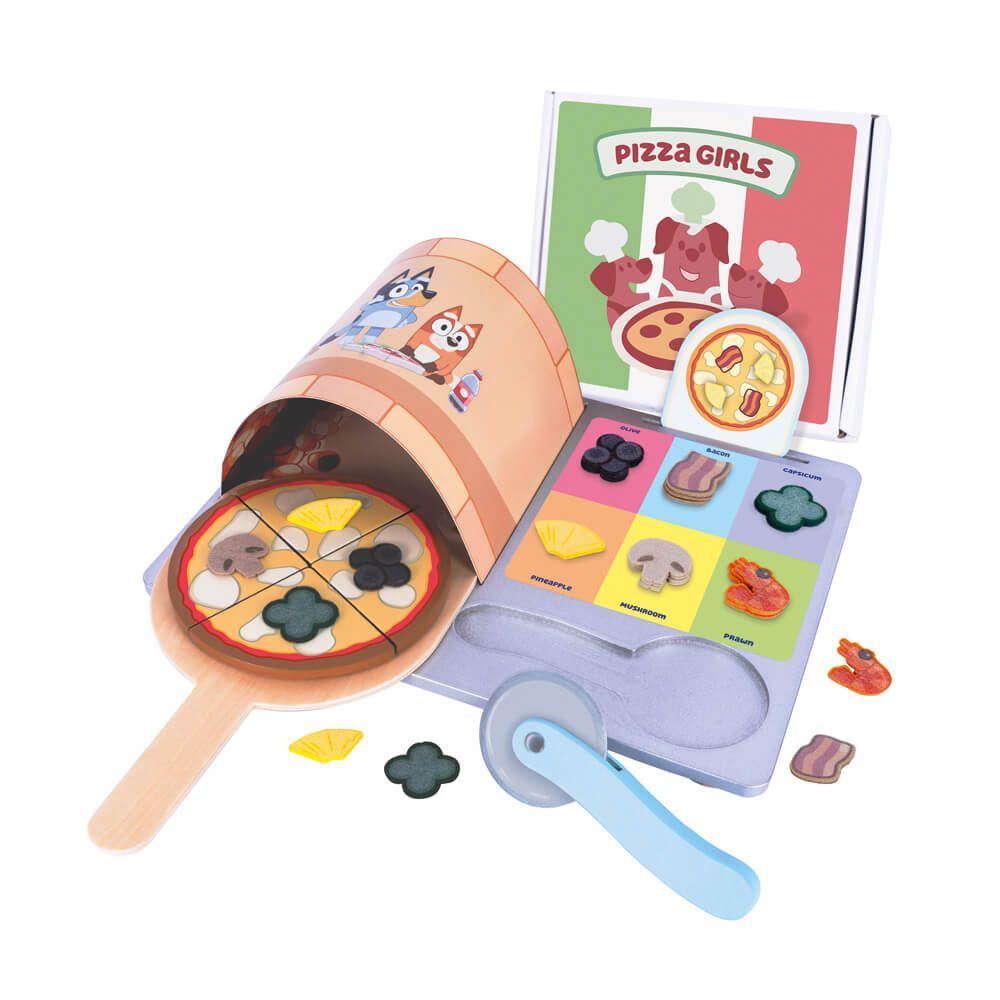 BLUEY | Wooden Pizza Girls Set