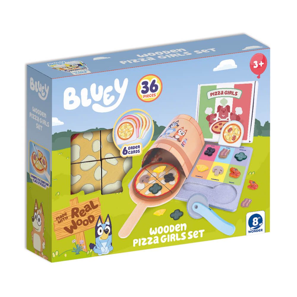 BLUEY | Wooden Pizza Girls Set