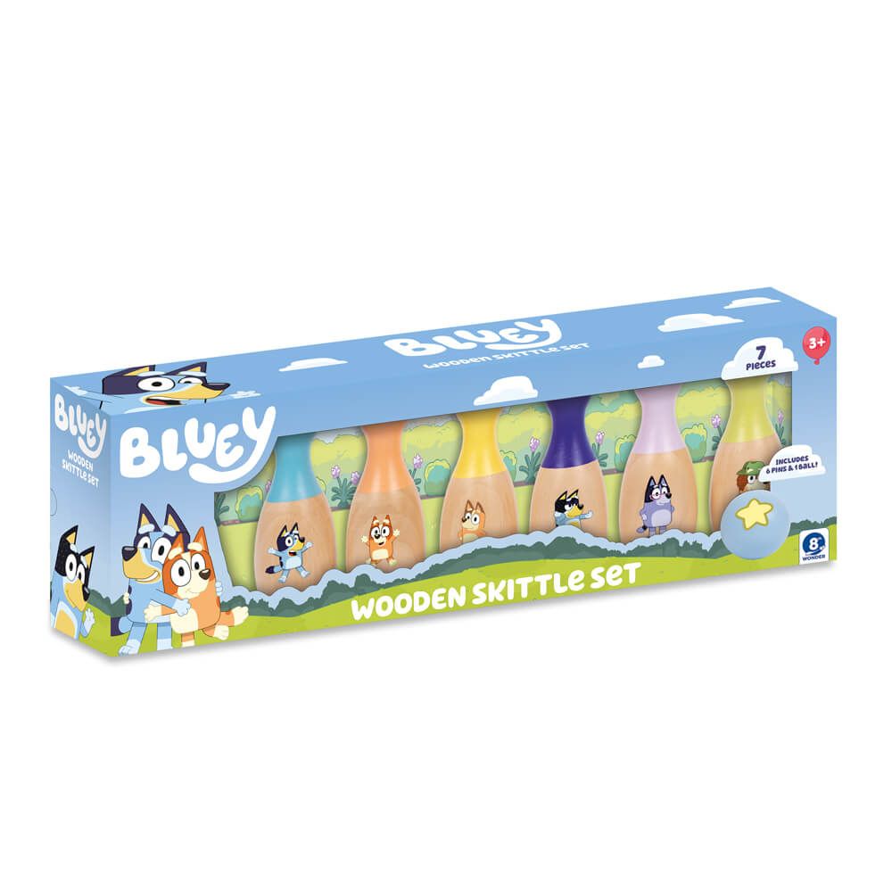 BLUEY | Wooden Skittle Set