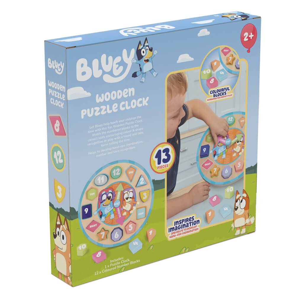 BLUEY | Wooden Puzzle Clock