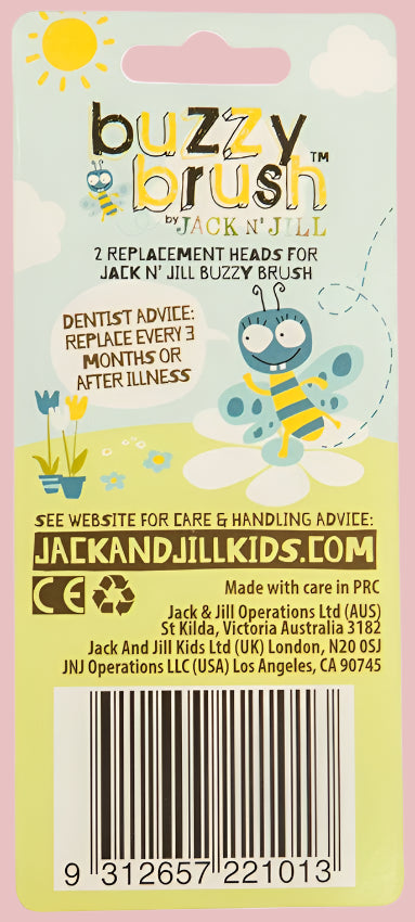 JACK N’ JILL | Buzzy Brush Replacement Heads 2pk