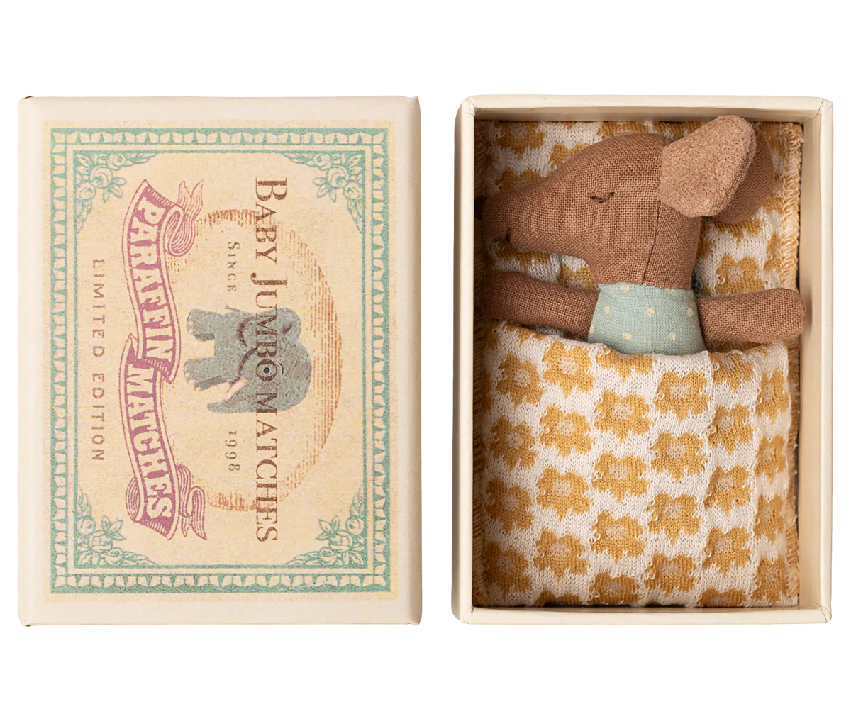 MAILEG | Sleepy Wakey Baby Mouse in Matchbox