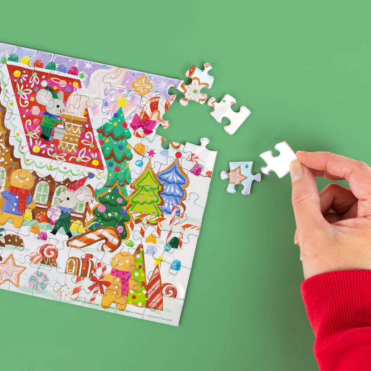 CROCODILE CREEK | Holographic Puzzle 100pc - Gingerbread House