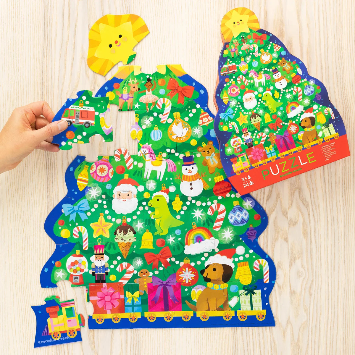 CROCODILE CREEK | Floor Puzzle 24pc - Christmas Tree