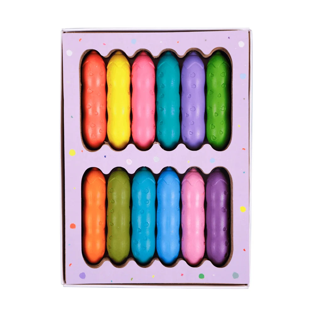 HAKU YOKA | Happy Pea Pod Crayons Pastel 12pk