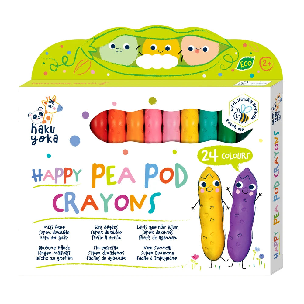 HAKU YOKA | Happy Pea Pod Crayons Colours 24pk