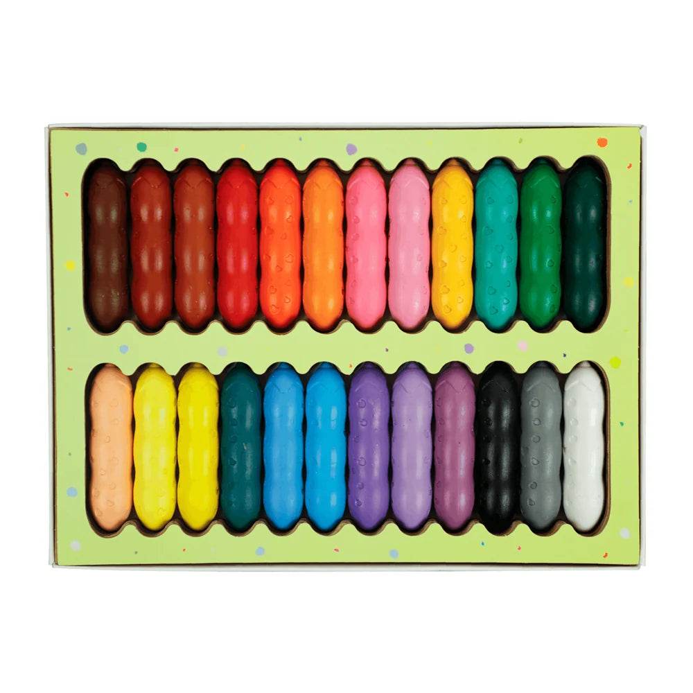 HAKU YOKA | Happy Pea Pod Crayons Colours 24pk