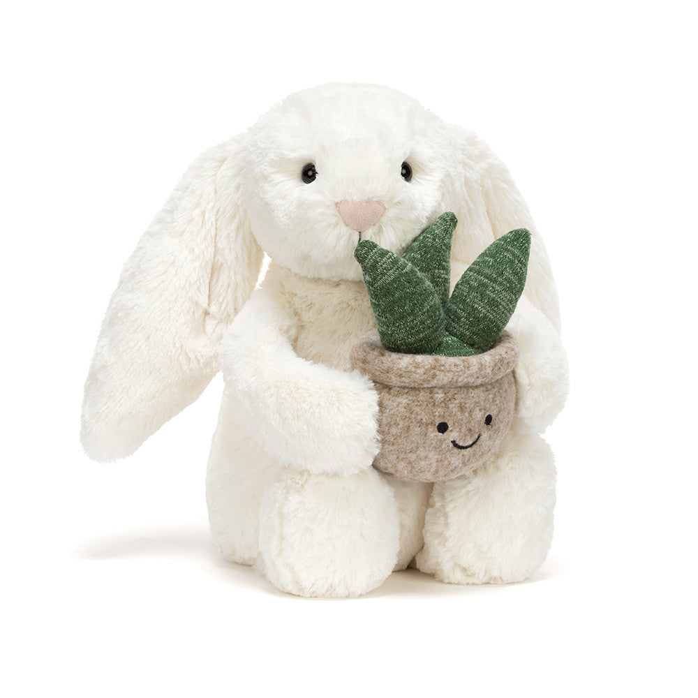JELLYCAT | Bashful Cream Bunny with Plant