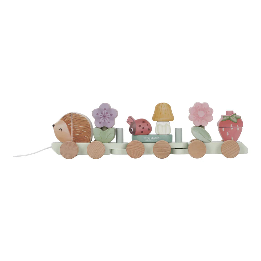 LITTLE DUTCH | Fairy Garden Stacking Train Hedgehog