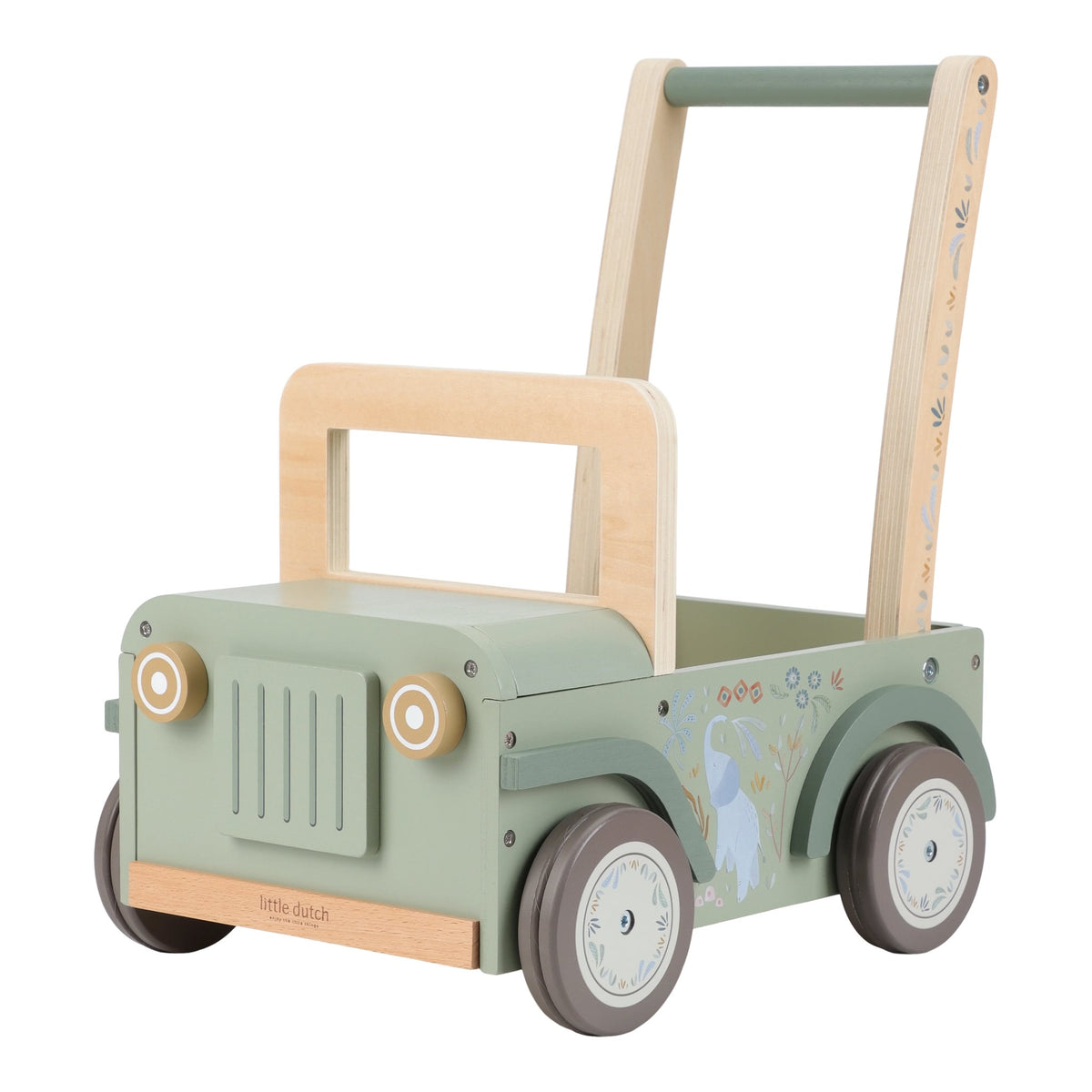 LITTLE DUTCH | 'Safari Friends' Wooden Push Safari Car