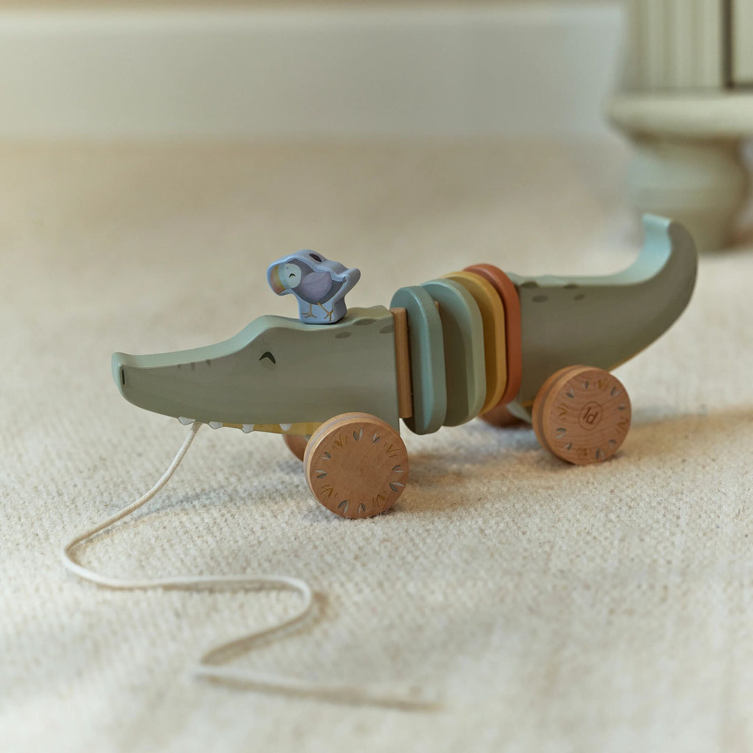 LITTLE DUTCH | 'Safari Friends' Wooden Pull Animal
