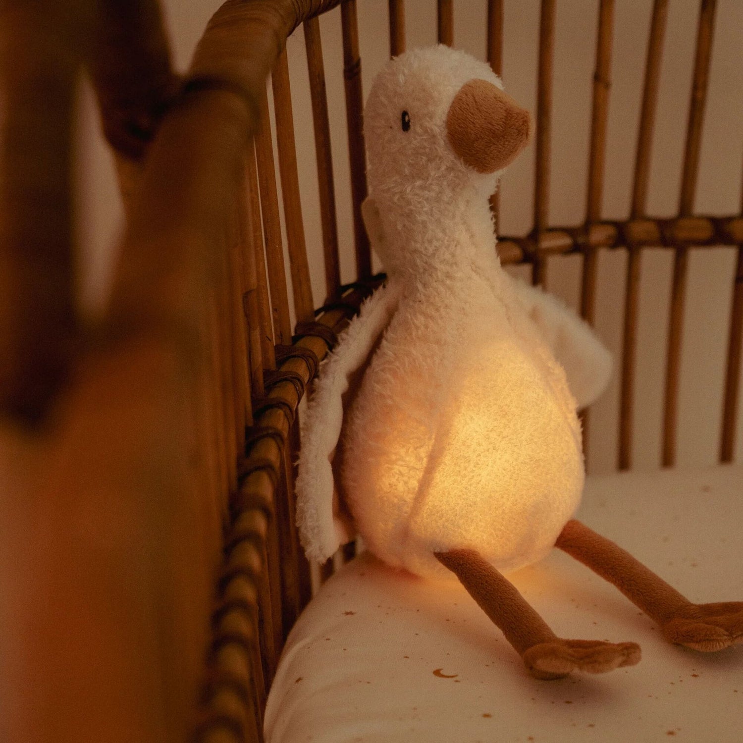 LITTLE DUTCH | 'Newborn Naturals' Cuddle Goose Light & Sound