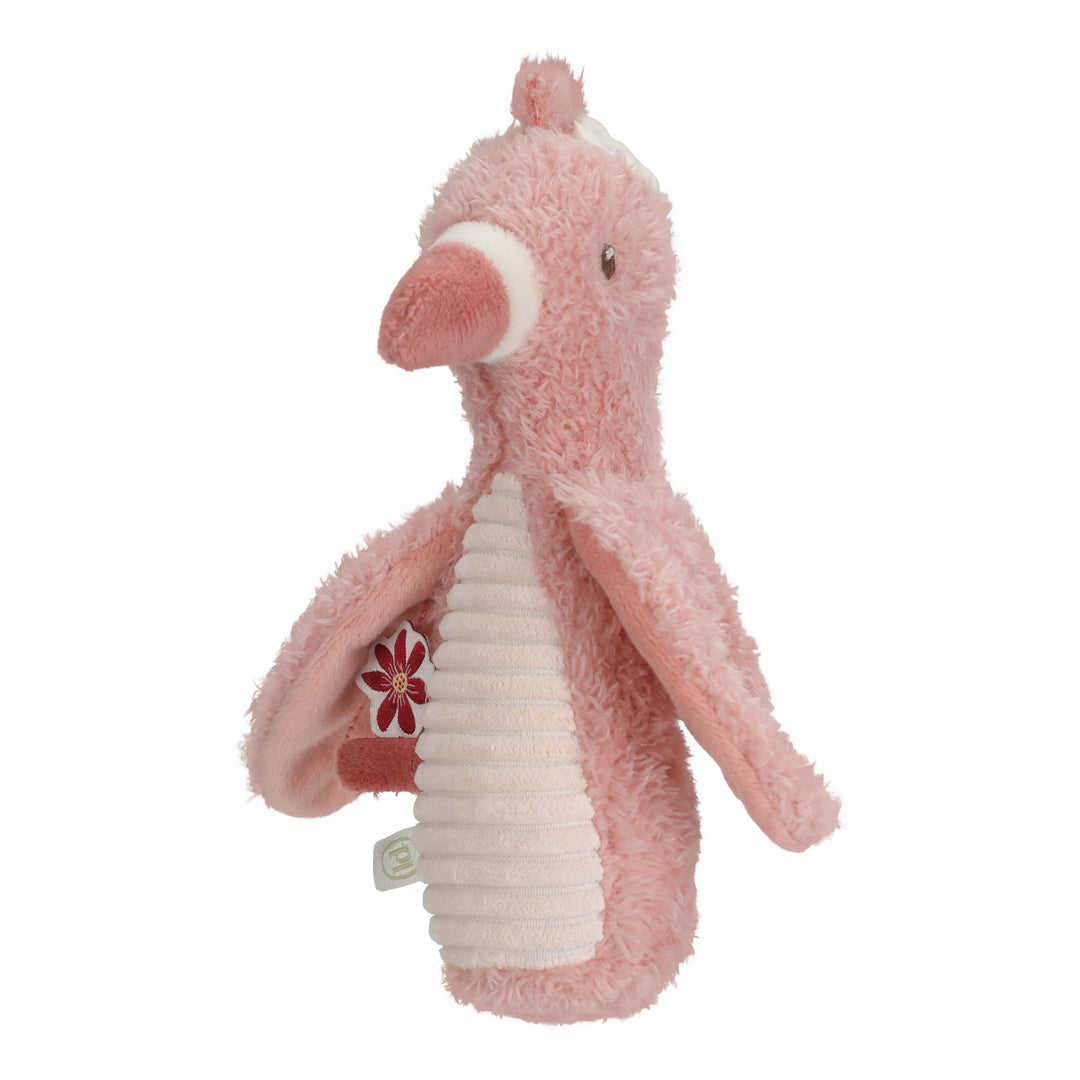 LITTLE DUTCH | 'Safari Friends' Flamingo Squeaker with Rattle
