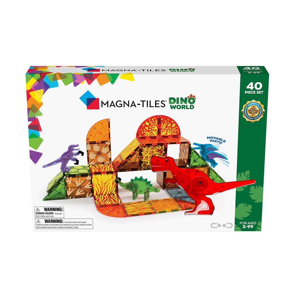 MAGNA-TILES | Dino World | 40 Pieces